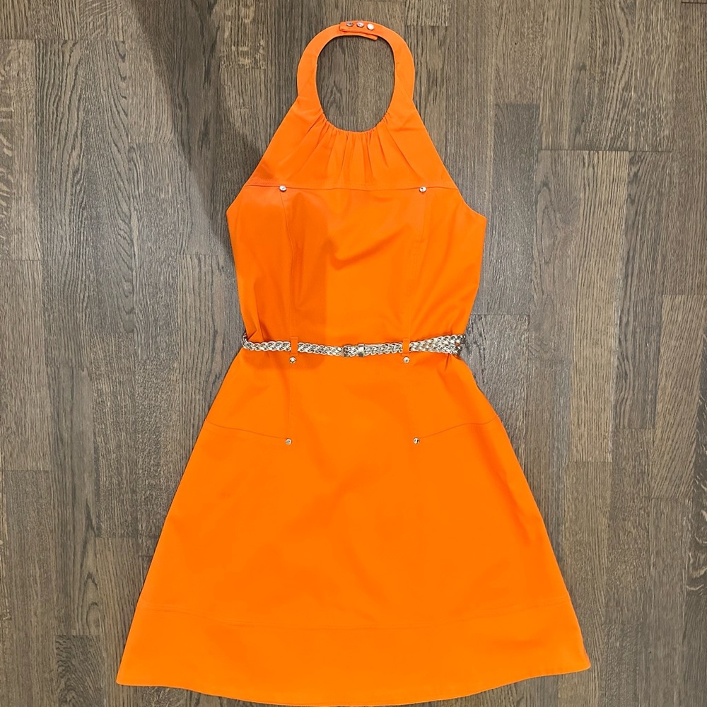 Calvin Klein Red Halter Dress – Size 4 – Excellent Condition